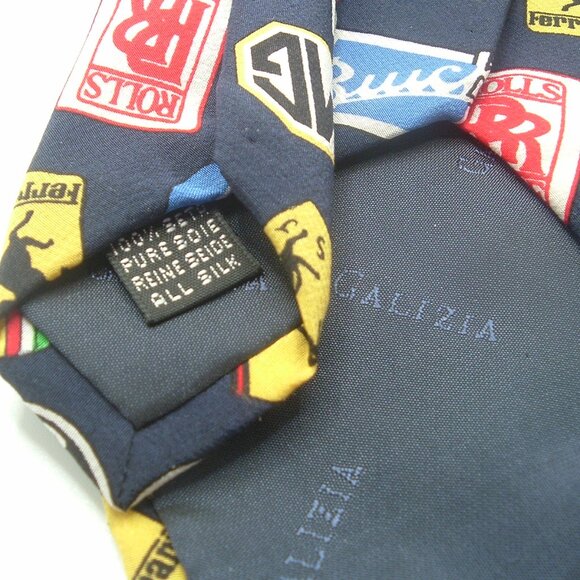 GALIZIA Luxury Cars Silk Men’s Tie Made In Italy FERRARI LAMBORGHINI BUGATTI + - Picture 4 of 5